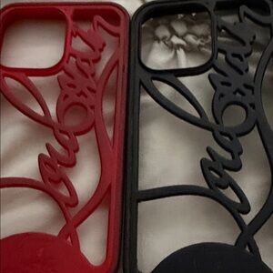 Stylish Red and Black Phone Case your red bottom in your hand